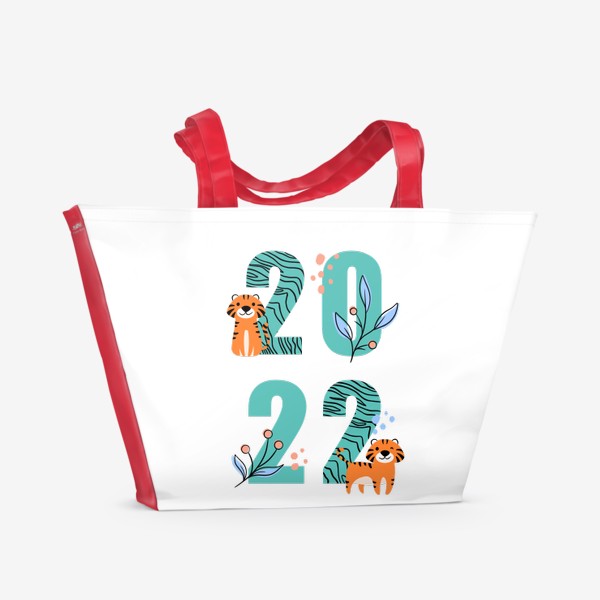 Пляжная сумка «Год тигра 2022 (абстракция)»