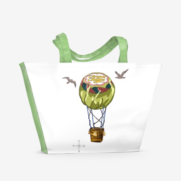 Пляжная сумка «Воздушный шар леденец»