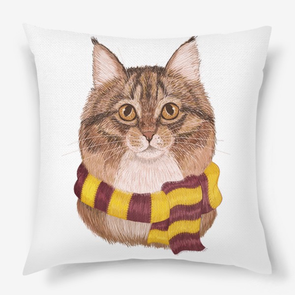 Подушка «Котики из Хоргвартса. Гриффиндор.»