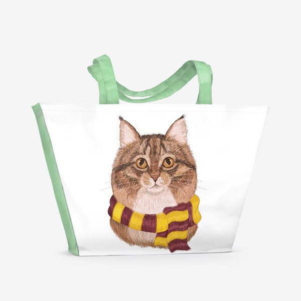 Пляжная сумка «Котики из Хоргвартса. Гриффиндор.»