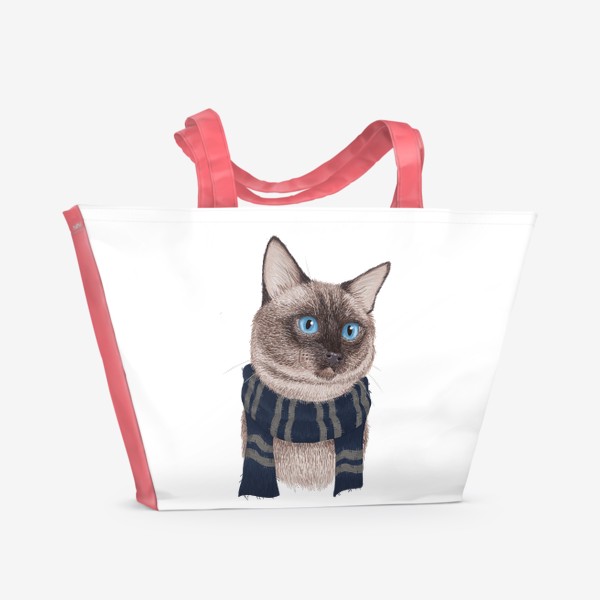 Пляжная сумка «Котики Хогвартса. Когтевран.»