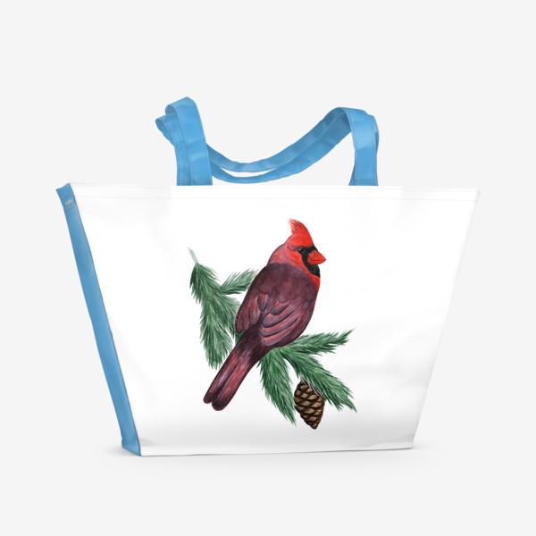 Пляжная сумка «Красный кардинал »