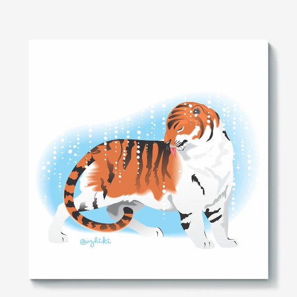 Холст «Зимний тигр»