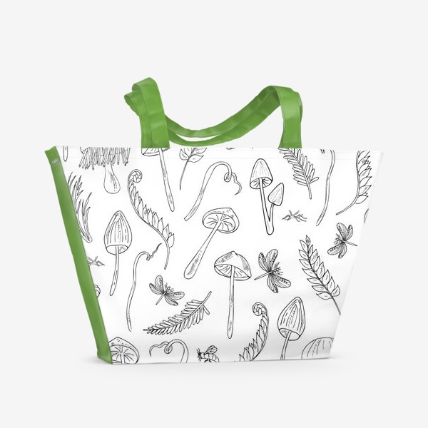 Пляжная сумка «волшебные грибы»