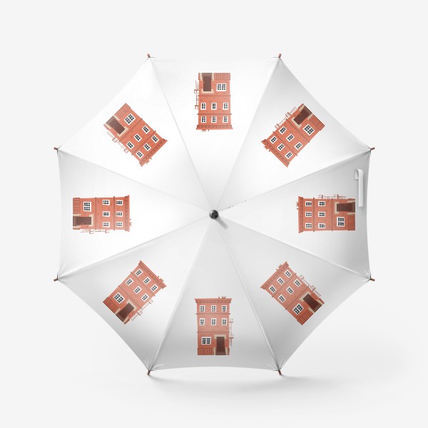 Зонт «Кирпичный многоэтажный дом»