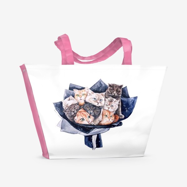 Пляжная сумка «букет котов»