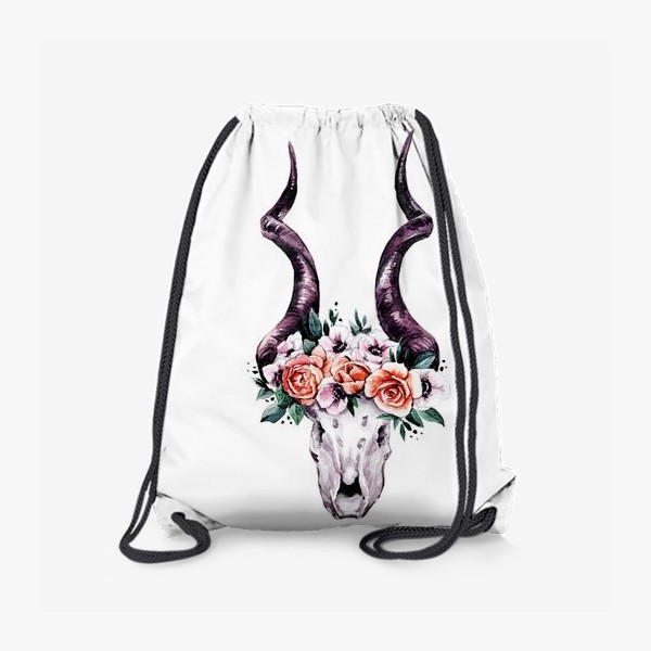 Рюкзак «череп в цветах»