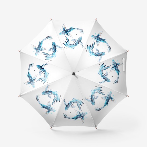 Зонт «голубые кои»