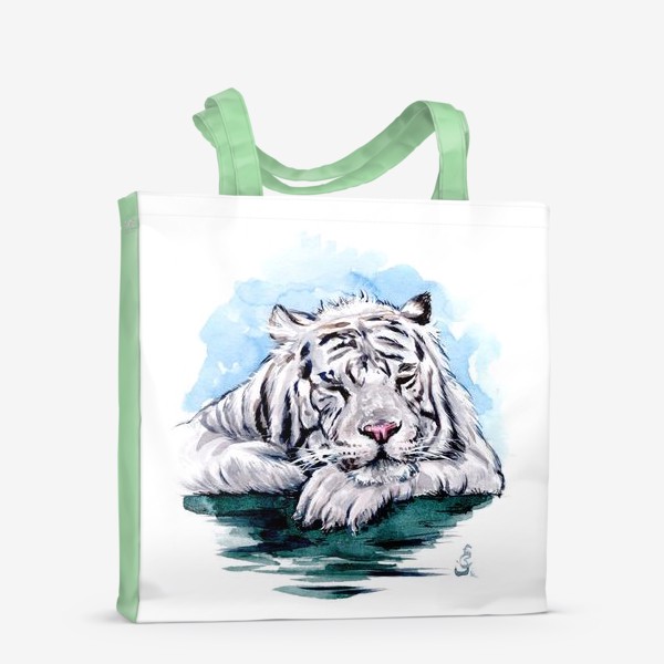 Сумка-шоппер «спящий белый тигр»