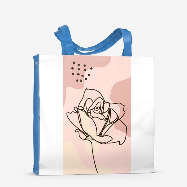 Сумка-шоппер «Бутон розы. Минималистичный дизайн непрерывной линией»