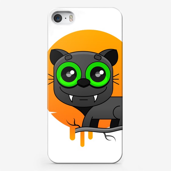 Чехол iPhone «Черный котик »