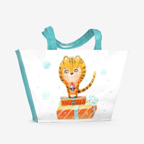 Пляжная сумка «Символ 2022 -тигренок»