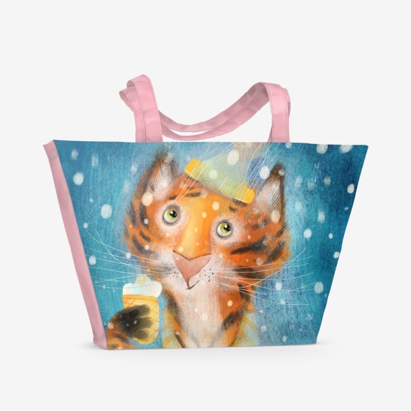 Пляжная сумка «Тигр с мороженым»