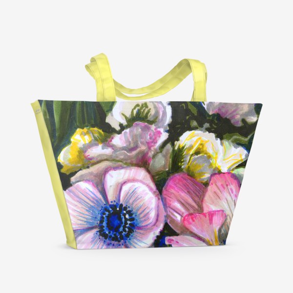Пляжная сумка «Цветы в саду»