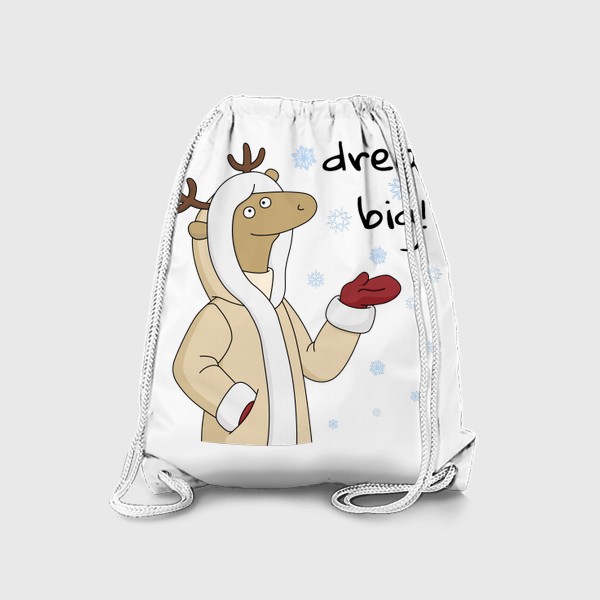 Рюкзак «Позитивный мультяшный олень Dream Big Positive Cartoon Deer»