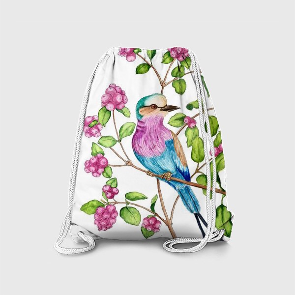 Рюкзак «Птица на ветке с ягодами»