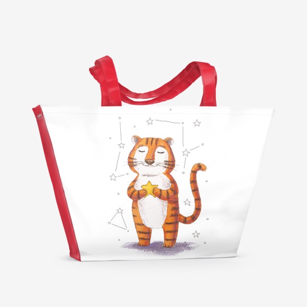 Пляжная сумка «Звёздный тигра»