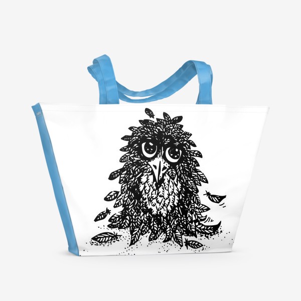 Пляжная сумка «Сute bird  owl»
