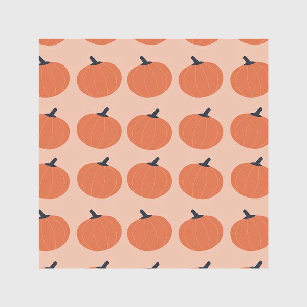 Скатерть «Оранжевые тыквы осенний паттерн»