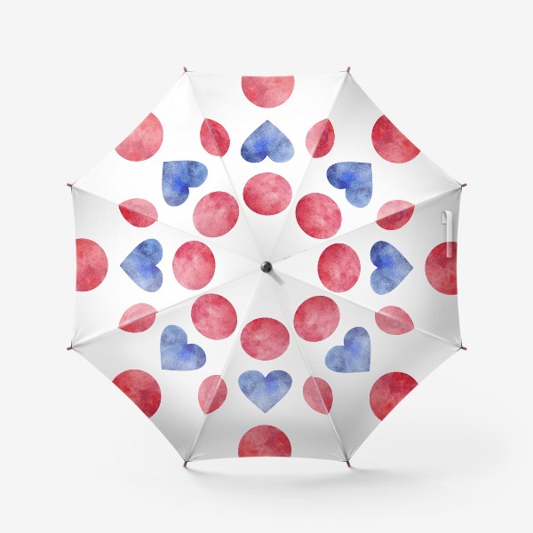 Зонт «Геометрические фигуры. Красный и синий»