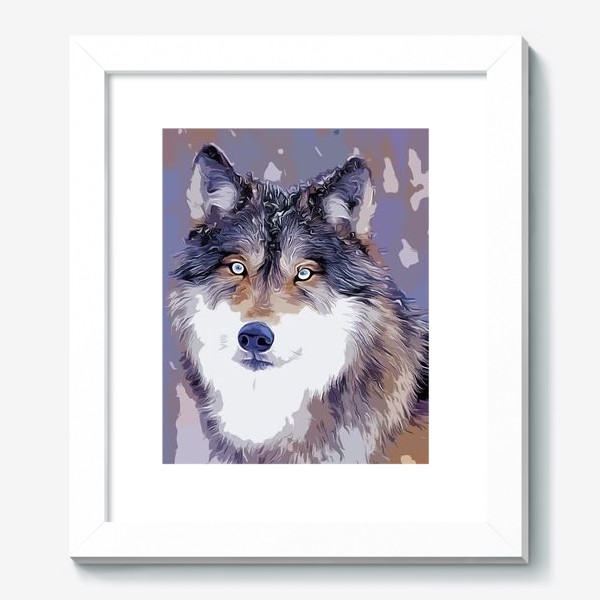 Картина «Яркий принт с волком»