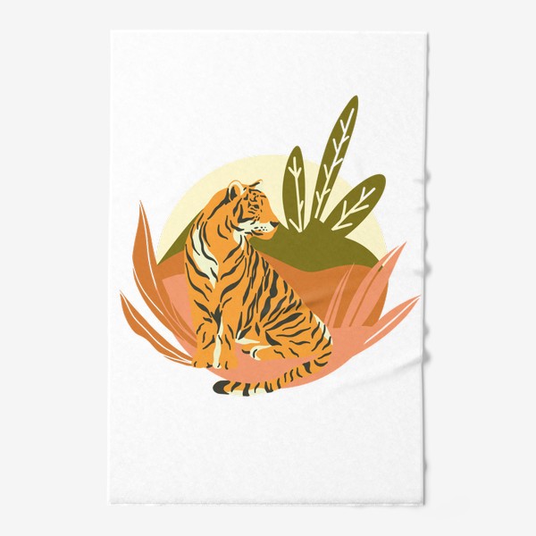 Полотенце «Тигр в джунглях.»