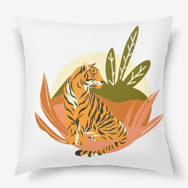 Подушка «Тигр в джунглях.»