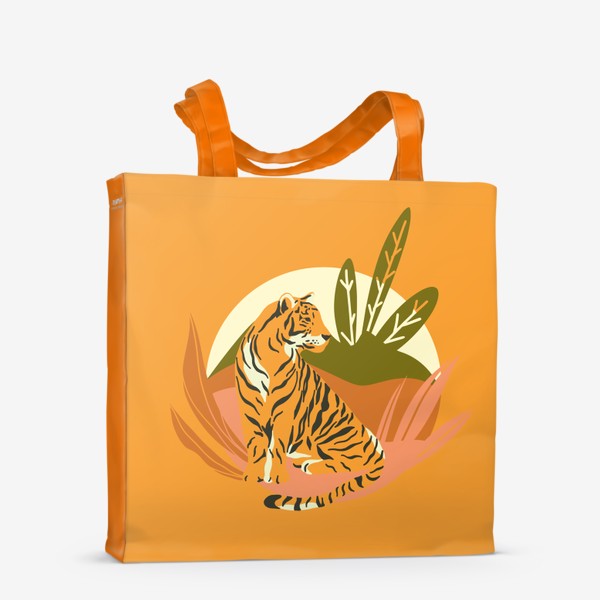 Сумка-шоппер &laquo;Тигр в джунглях. Яркий фон&raquo;