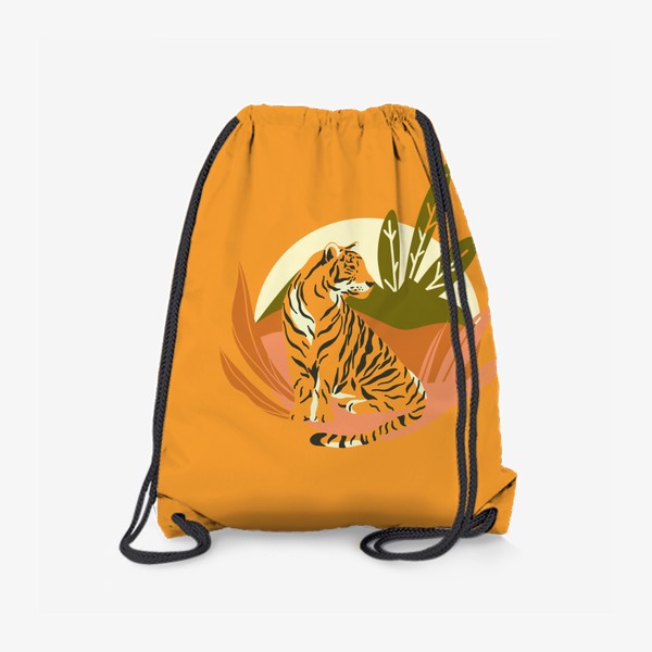 Рюкзак «Тигр в джунглях. Яркий фон»