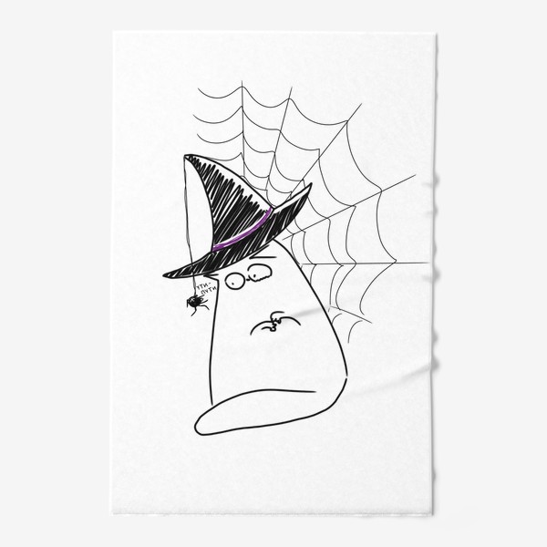 Полотенце &laquo;Хеллоуин, Halloween. Кот и паук. Ути-пути&raquo;