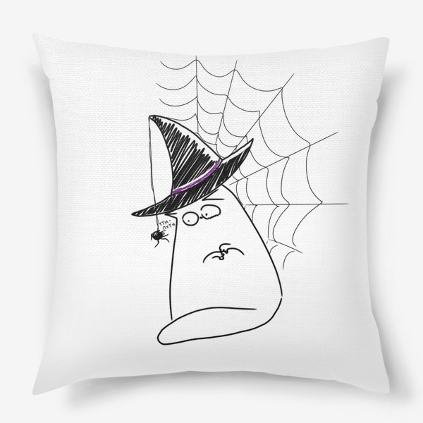 Подушка &laquo;Хеллоуин, Halloween. Кот и паук. Ути-пути&raquo;