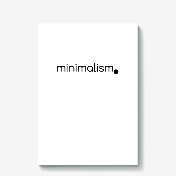 Холст «Минимализм. Надпись. Черное и белое»