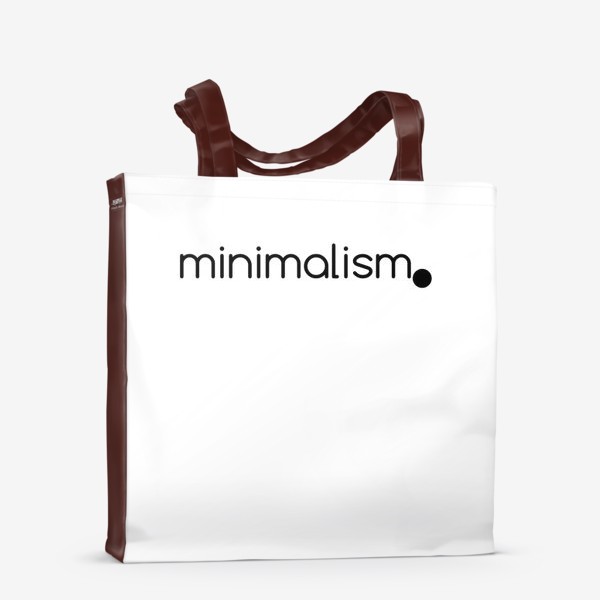 Сумка-шоппер «Минимализм. Надпись. Черное и белое»