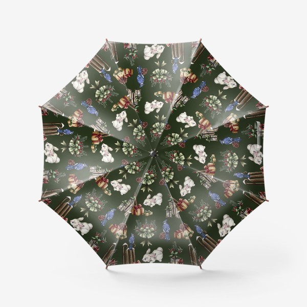 Зонт «паттерн зимняя сказка»