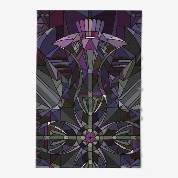 Полотенце &laquo;Флористический геометрический орнамент&raquo;