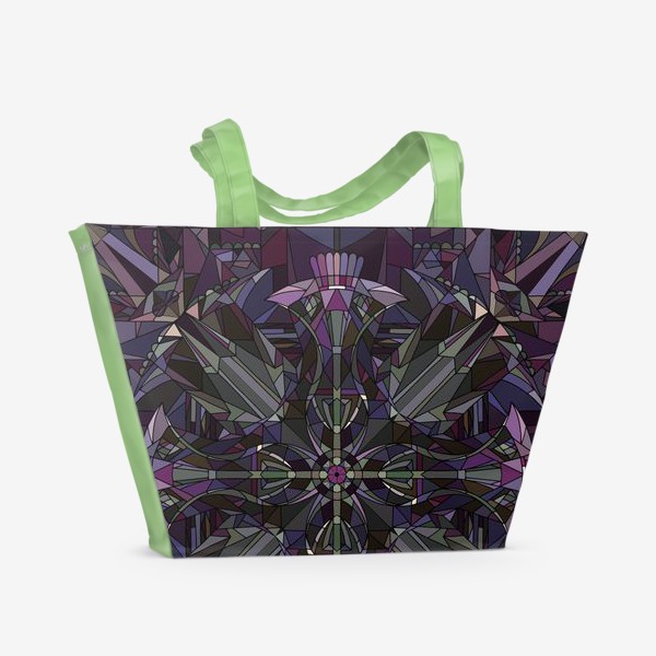 Пляжная сумка &laquo;Флористический геометрический орнамент&raquo;