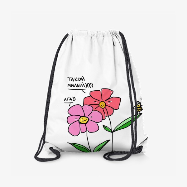 Рюкзак «Такой милый пчел. Цветы-цветы»