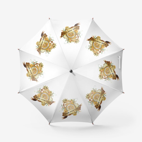 Зонт «Часы в стиле стимпанк»