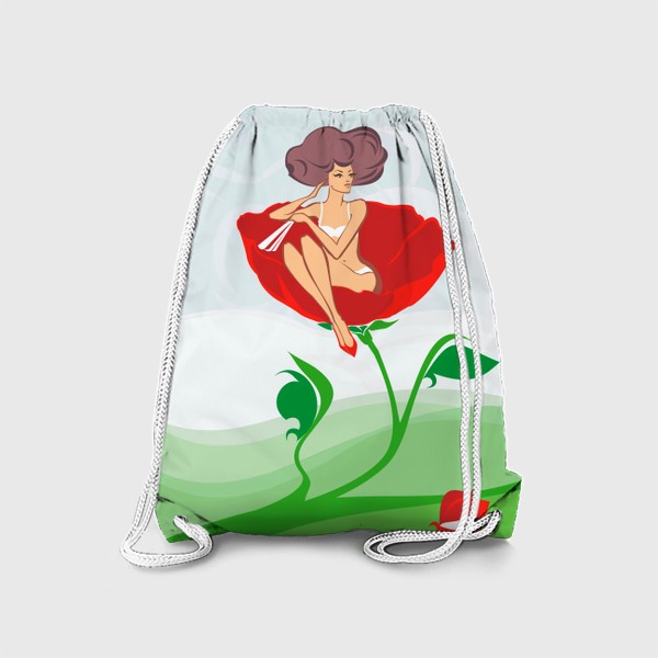 Рюкзак «Девушка на цветке»