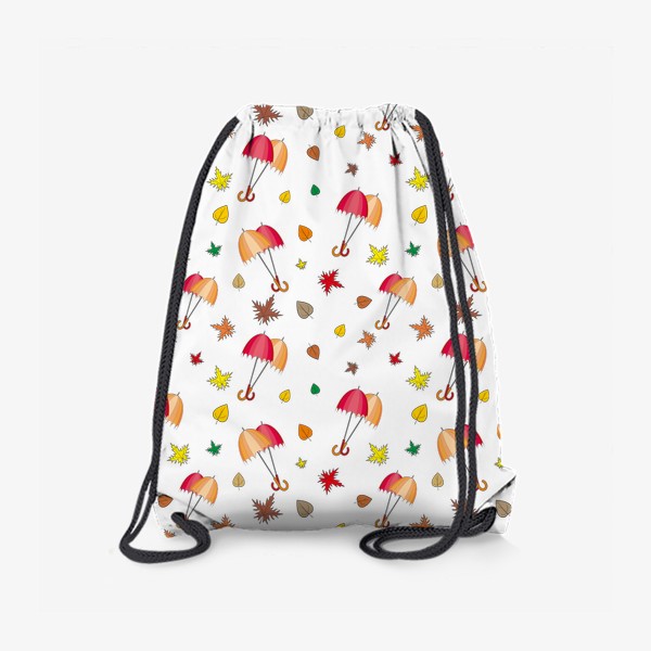 Рюкзак «Осенний паттерн с красно-жёлтыми зонтами»