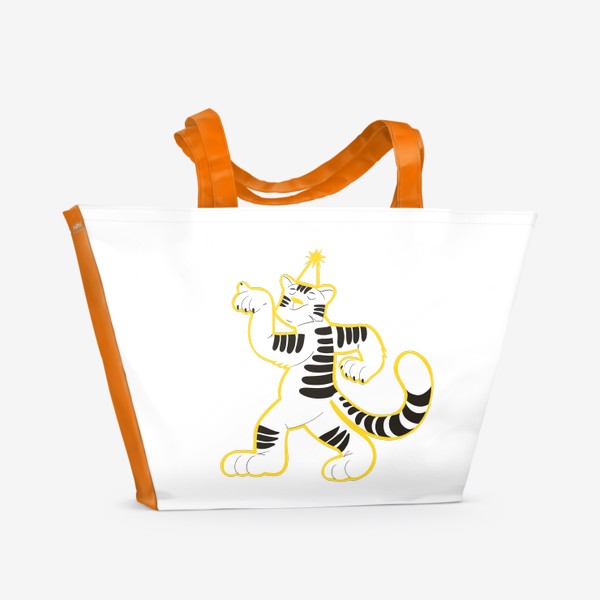 Пляжная сумка «Тигровый танец. Тигр — символ года»