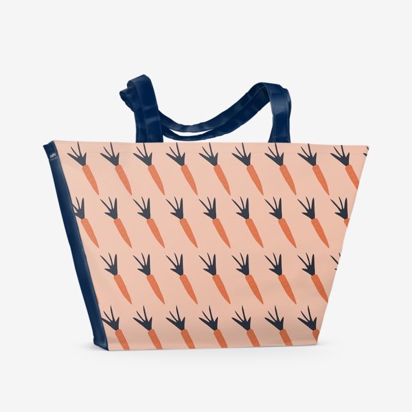 Пляжная сумка «Абстрактная морковка паттерн»