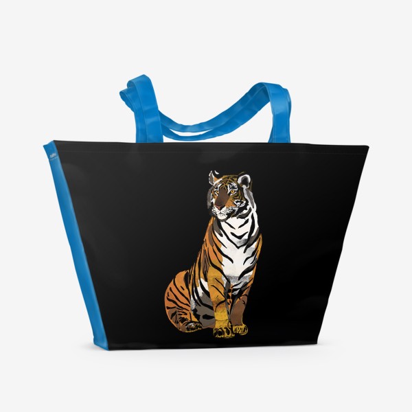 Пляжная сумка &laquo;Тигр. Год тигра 2022. Акварель&raquo;