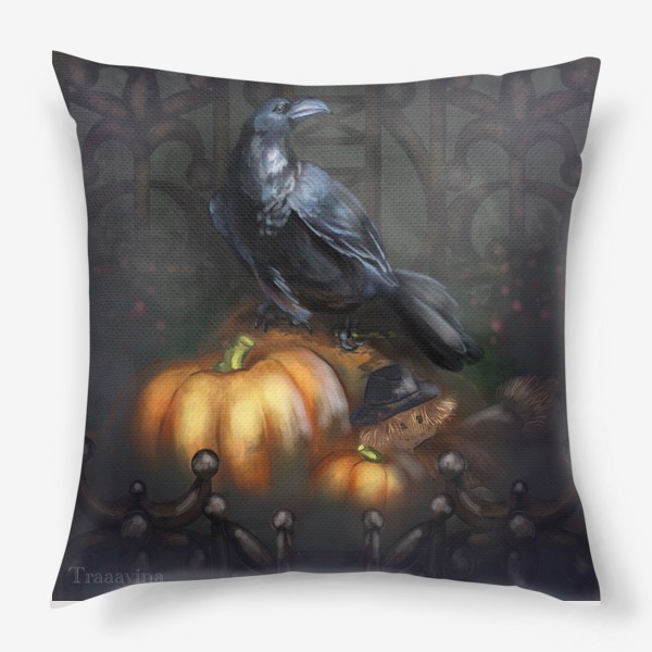 Подушка «Halloween ворон»
