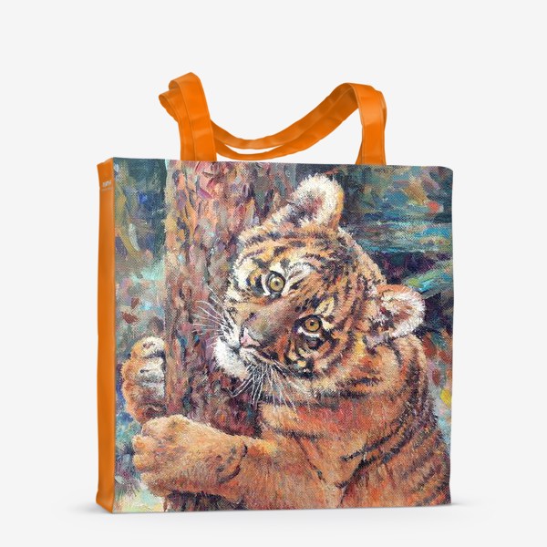 Сумка-шоппер «Тигр, тигренок, год тигра»