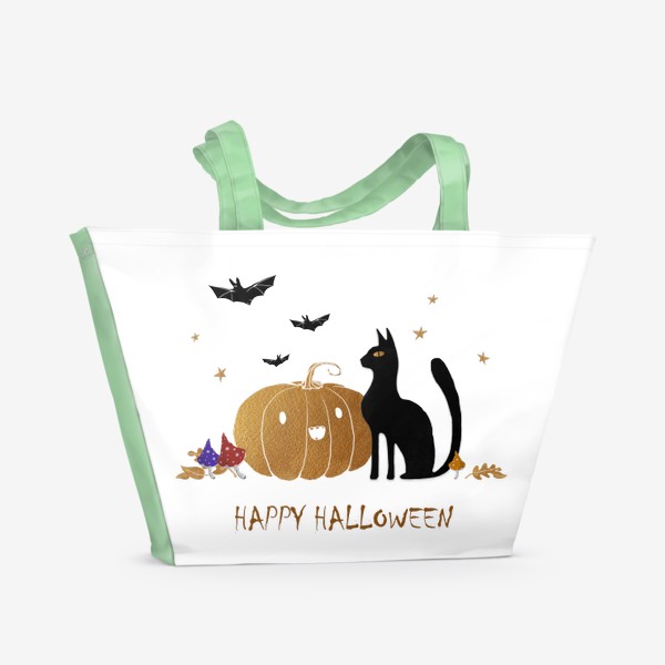 Пляжная сумка «Счастливого Хэллоуина (Happy Halloween)»