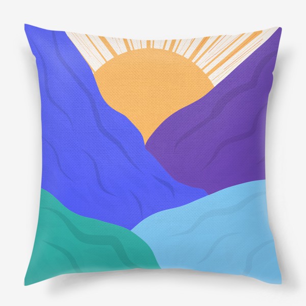 Подушка «Горы и солнце»