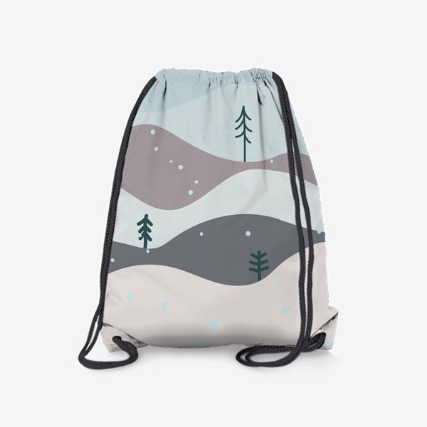 Рюкзак «зимние ёлки пейзаж»