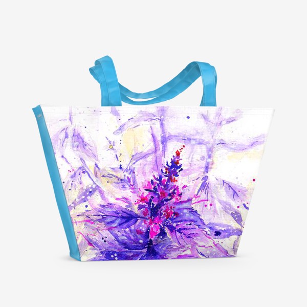 Пляжная сумка «цветущий базилик»