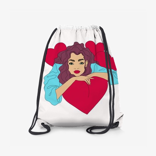 Рюкзак «Девушка с сердцами»